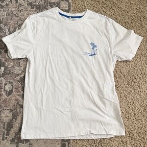 Chubbies White T-Shirt with Blue Graphic size small